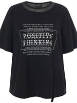 Gozzip Black -  Inas Bluse med Print, Sort/Hvid